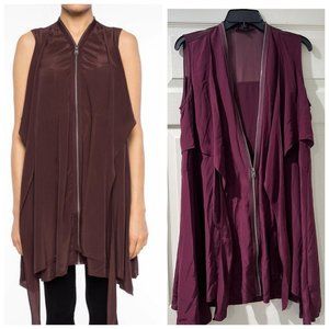 All Saints Avant Garde Silk Purple Dress Zipper Accent  Size 8